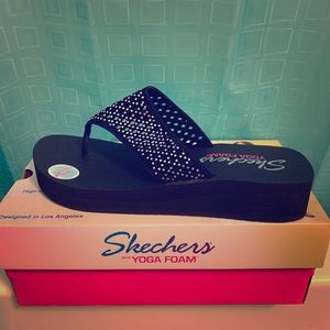 COPY - Skechers jeweled flip flops